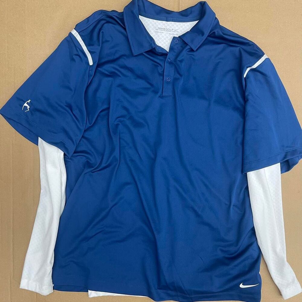 Nike Men's Blue and Navy Polo-shirts